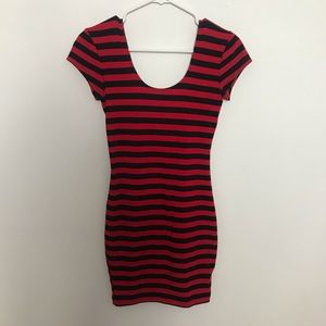 Red and black striped Charlotte Russe dress